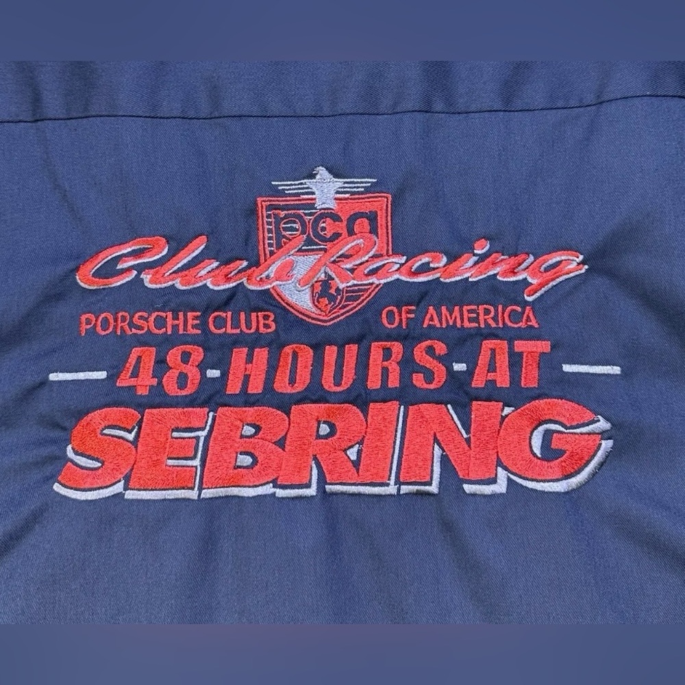 Dickies Shirt Men's Size Large Club Racing 48 hours of Sebring PCA Porsche Club